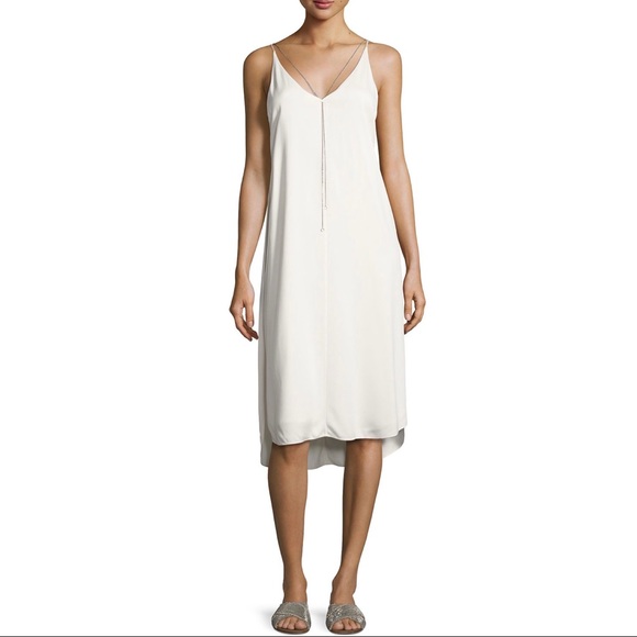 NEW T BY ALEXANDER WANG IVORY CHAIN DETAIL DRESS - Picture 9 of 9